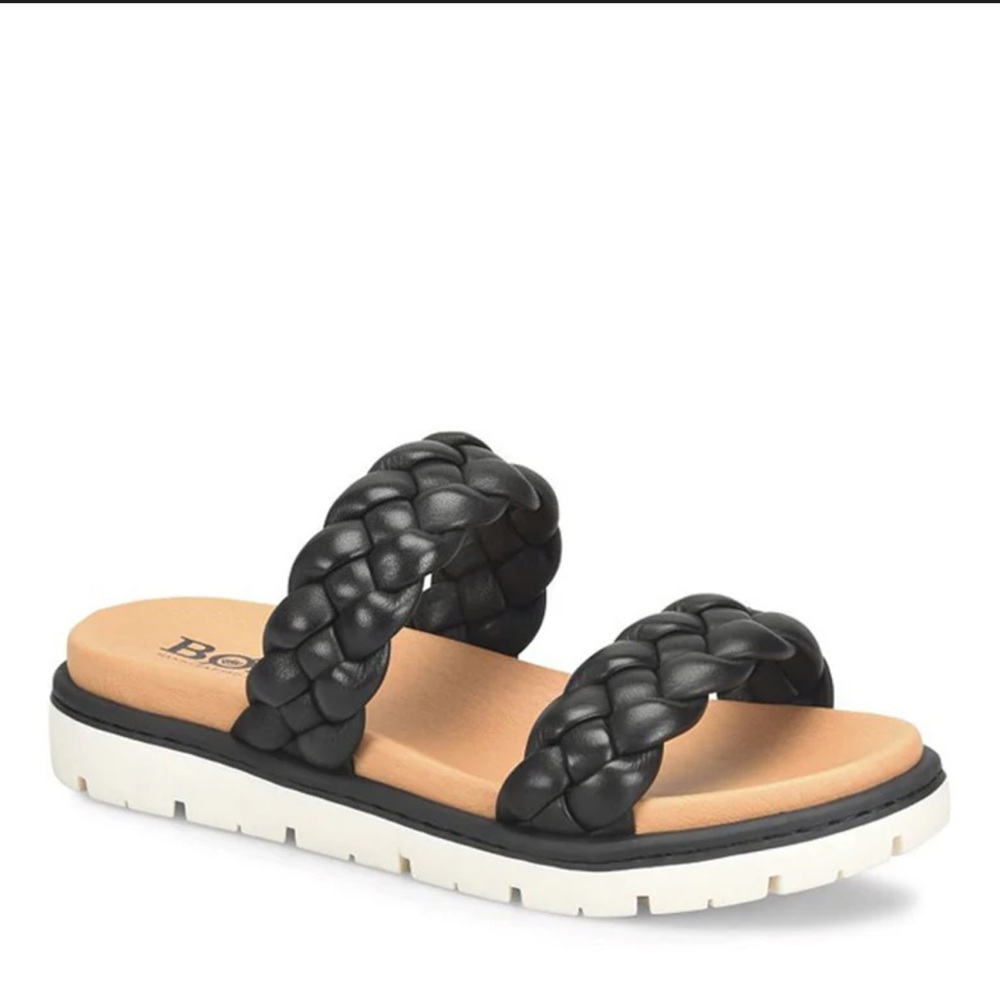 BORN women's freesia sandals in black braided size 9